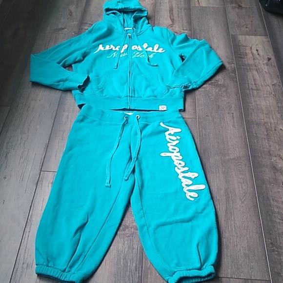 AEROPOSTALE Pants - Aeropostale turquoise sweatpants and hoodie